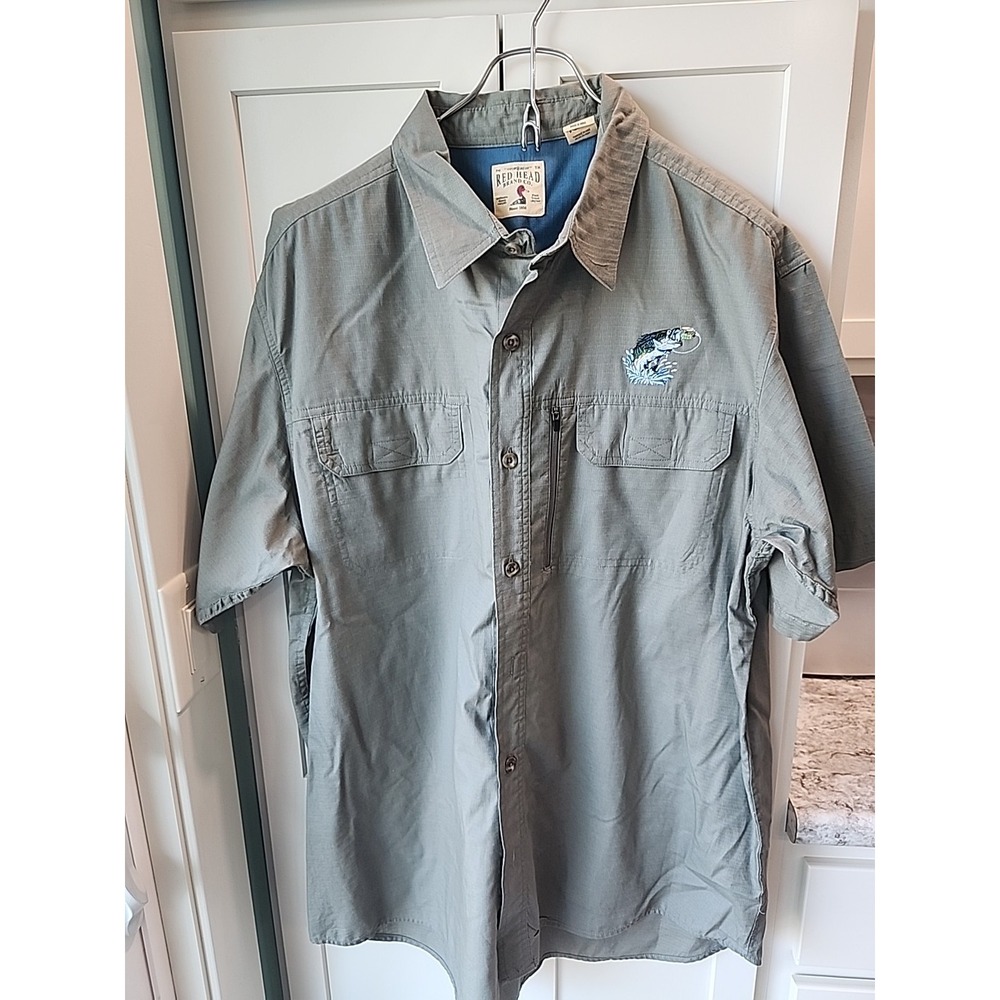 Red‎ Head Men's Fishing Shirt Short Sleeve Button Down Size: XL